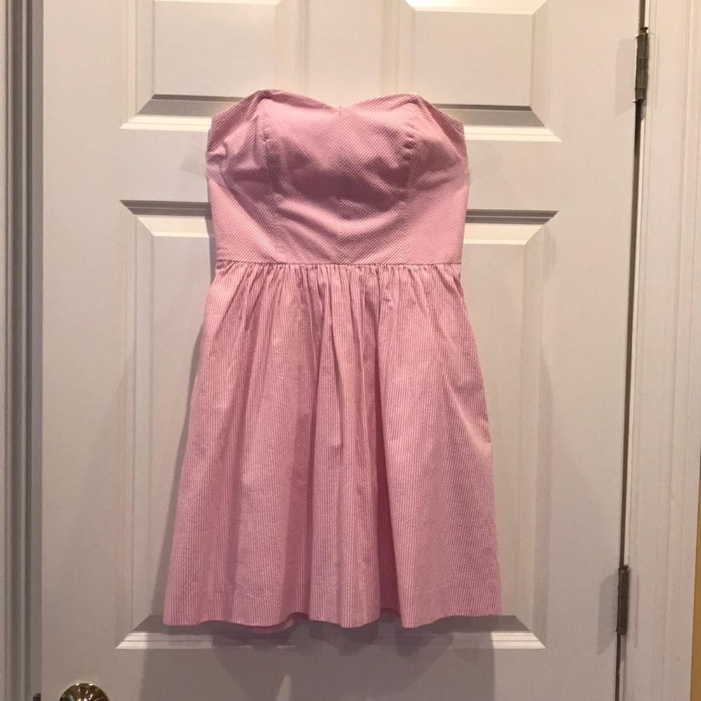Lilly Pulitzer pink seersucker dress